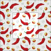 Elegant Red Chili Pattern Stof (Delen)