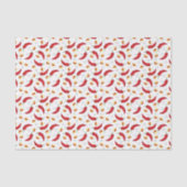 Elegant Red Chili Pattern Tissuepapier (Voorkant)