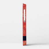 Elegant Red Classy Floral Peacock Pattern Case-Mate iPhone Case (Achterkant / Links)