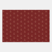 Elegant Red Copper Merry kerstcadeau Inpakpapier Vel (Voorkant 2)