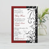 Elegant red Corporate Party Invitation Kaart (Staand voorkant)