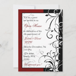 Elegant red Corporate Party Invitation Kaart