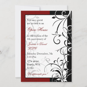 Elegant red Corporate Party Invitation Kaart