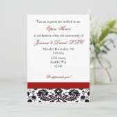 Elegant red Corporate Party Invitation Kaart (Staand voorkant)