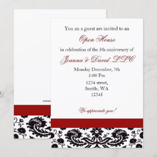 Elegant red Corporate Party Invitation Kaart