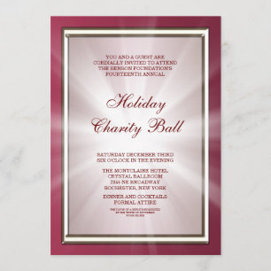 Elegant Red Corporate Party Kaart