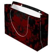 Elegant red damask kerstelegant Large Gift Ba Groot Cadeauzakje (Achterkant Gekanteld)