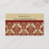Elegant Red Damask Profile Visitekaartje (Achterkant)