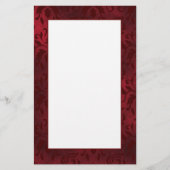 Elegant Red Damask-schrijfpapier Briefpapier (Voorkant)