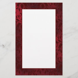 Elegant Red Damask-schrijfpapier Briefpapier