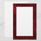 Elegant Red Damask-schrijfpapier Briefpapier (Voorkant / Achterkant)