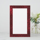 Elegant Red Damask-schrijfpapier Briefpapier (Staand voorkant)
