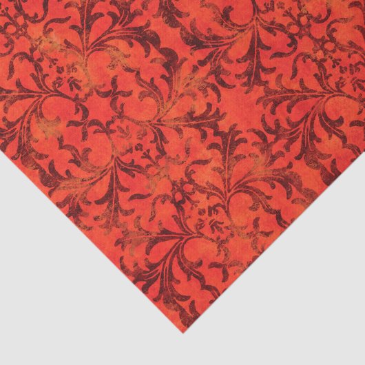 Elegant Red Damask Tissuepapier (Detail)