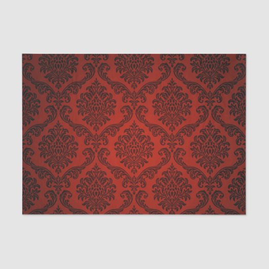 Elegant  Red Damask Tissuepapier (Voorkant)