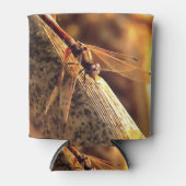 Elegant Red Darter Dragonfly snijkunst Blikjeskoeler (Voorkant)