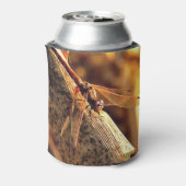 Elegant Red Darter Dragonfly snijkunst Blikjeskoeler (Blikje Achterkant)