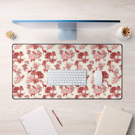 Elegant Red Deer Fox Country Toile Bureaumat (Kantoor 1)
