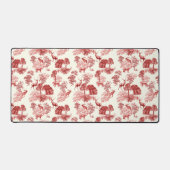 Elegant Red Deer Fox Country Toile Bureaumat (Voorkant)