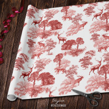 Elegant Red Deer Fox Country Toile