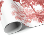 Elegant  Red Deer Fox Country Toile Cadeaupapier (Rol Hoek)