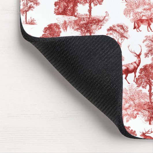 Elegant  Red Deer Fox Country Toile Muismat (Hoek)