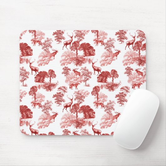 Elegant  Red Deer Fox Country Toile Muismat (Met muis)