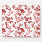 Elegant  Red Deer Fox Country Toile Muismat (Voorkant)