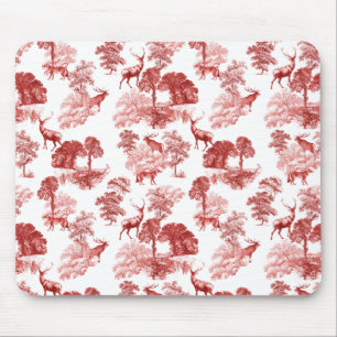 Elegant  Red Deer Fox Country Toile Muismat