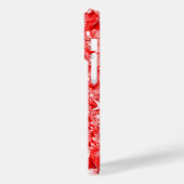 Elegant Red Diamonds Glitter Print Monogram Case-Mate iPhone Case (Achterkant / Links)