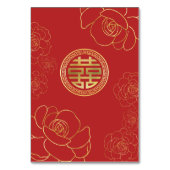 Elegant Red Double Happiness Chinese Wedding Kaart (Achterkant)