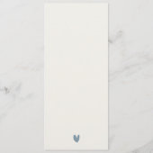 ELEGANT RED DUSKY BLUE LIGHTHOUSE ZEE WAVE WEDING MENU (Achterkant)