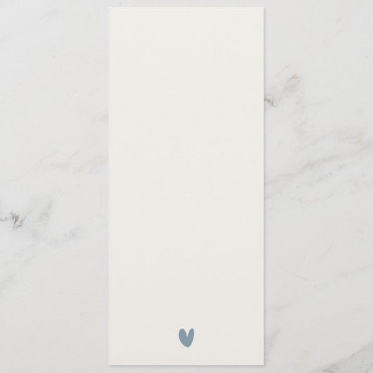 ELEGANT RED DUSKY BLUE LIGHTHOUSE ZEE WAVE WEDING MENU (Achterkant)