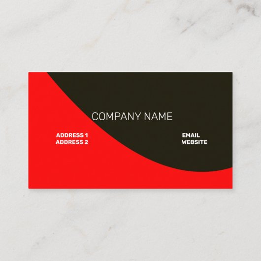Elegant Red en Black Abstract hedendaags modern Visitekaartje (Achterkant)