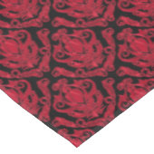 Elegant Red en Black Damask Print Tafelkleed (Gekanteld)