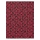 Elegant Red en Black Damask Print Tafelkleed (Voorkant)