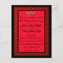 Elegant Red en Black Invitation