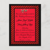Elegant Red en Black Invitation Uitnodiging Briefkaart (Voorkant)