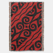 Elegant Red en Black Modern Deken (Voorkant Verticaal)