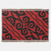 Elegant Red en Black Modern Deken (Voorkant)