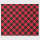 Elegant Red en Black Pset Holiday Cadeaupapier (Vlak)