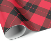 Elegant Red en Black Pset Holiday Cadeaupapier (Rol Hoek)