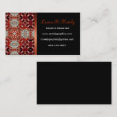 Elegant Red en Black Visitekaartje (Voorkant / Achterkant)