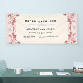 Elegant Red en Black Waterverf Business Spandoek (Beurs)