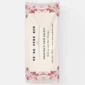 Elegant Red en Black Waterverf Business Spandoek (Verticaal)