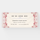 Elegant Red en Black Waterverf Business Spandoek (Horizontaal)