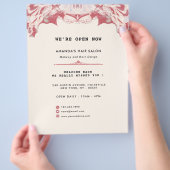 Elegant Red en Black Waterverf Flyer (Hand)