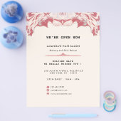 Elegant Red en Black Waterverf Flyer (Enkel)