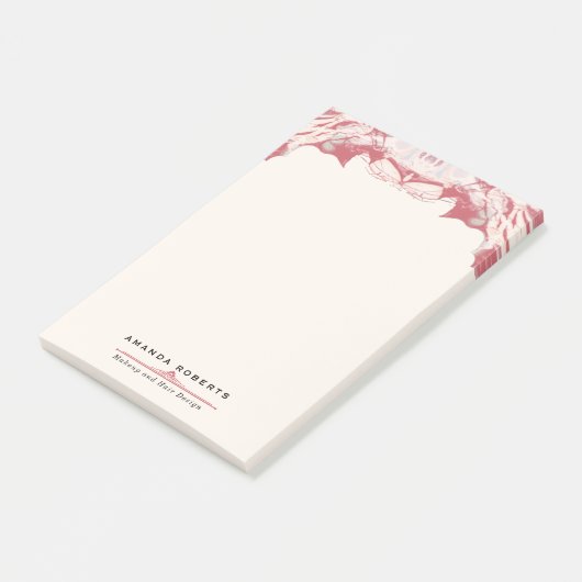 Elegant Red en Black Waterverf Post-it® Notes (Schuin)