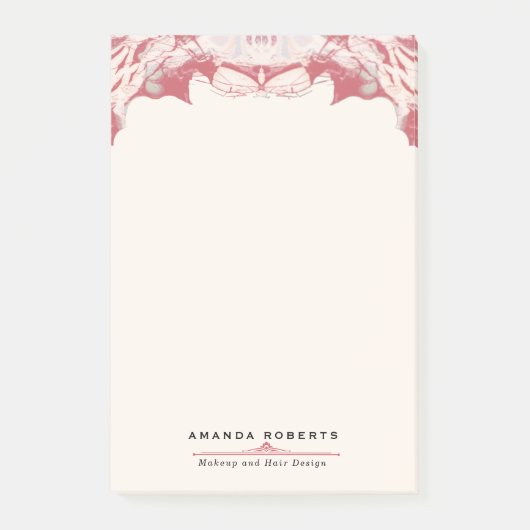 Elegant Red en Black Waterverf Post-it® Notes (Voorkant)