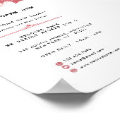Elegant Red en Black Waterverf Poster (Hoek)